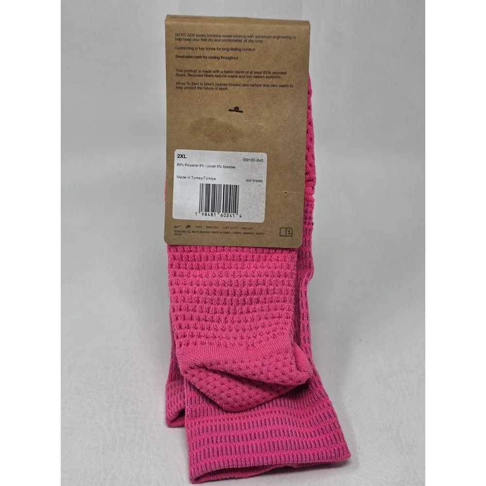 Nike Unicorn Kay Yow Pink Dri-Fit ADV Socks Mens Size 15-18 IB9160-645 New